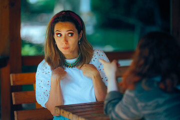 Woman Being Accused by her Friend for Being a Trouble Starter. Girl being wrongly blamed for a...