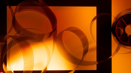 cinema background with film strip