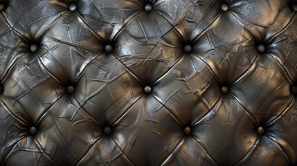 Fototapeta premium Close-up of brown leather fabric with shiny, smooth texture. Luxury material concept