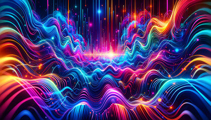 Vibrant Soundwaves and Music Visualization