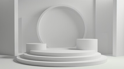 Fototapeta premium 3d render minimalist podium for display product
