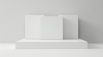 3d render minimalist podium for display product