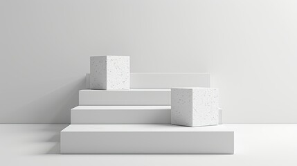 3d render minimalist podium for display product