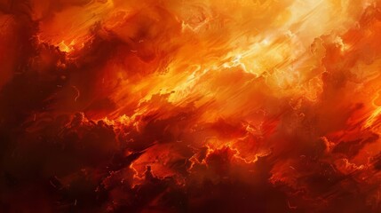 demonic inferno concept fiery hellscape background evoking religious themes of evil digital painting