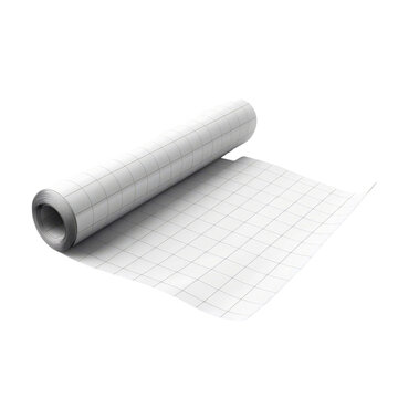 recommend clip art: A roll of graph paper unrolled on a white background.