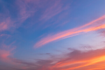 鮮やかな夕空