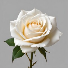 white rose isolated on black