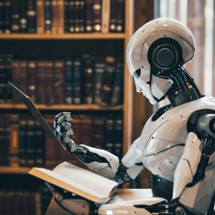 Fototapeta premium AI reviews legal documents and performs contract analysis, streamlining legal work. 