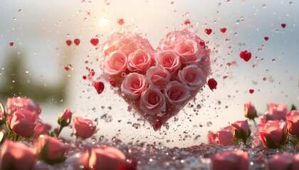 Heart Shaped Floral Arrangement with Roses