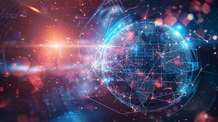 Obraz premium Digital technology world. Business virtual concept. 