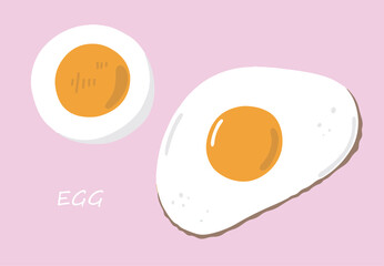 目玉焼きとゆで卵のセット