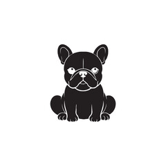 Fototapeta premium French bulldog silhouettes - vector illustration
