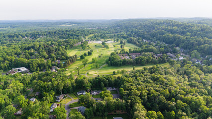 Aerial Drone of Morristown New Jersey Summer 2024