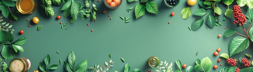 sampling hops flat design top view countryside theme animation vivid
