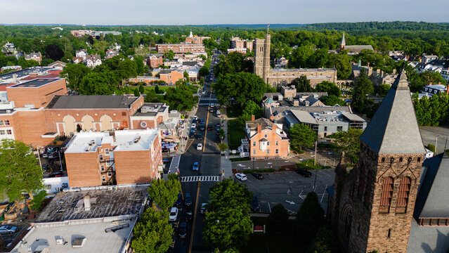 Aerial Drone of Morristown New Jersey Summer 2024
