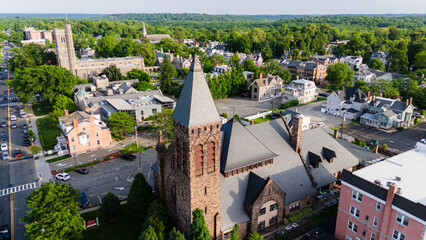 Aerial Drone of Morristown New Jersey Summer 2024