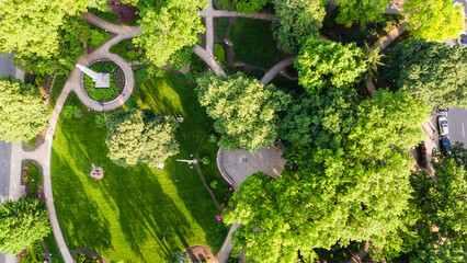Aerial Drone of Morristown New Jersey Summer 2024