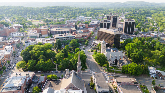 Aerial Drone of Morristown New Jersey Summer 2024