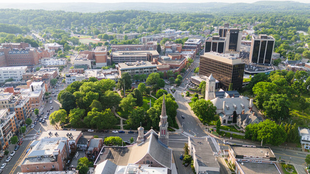 Aerial Drone of Morristown New Jersey Summer 2024