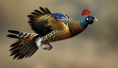 Fototapeta premium Beautiful pheasant bird on transparent background. 