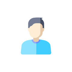 vector male avatar icon in flat design