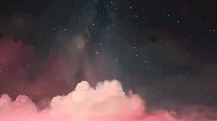 Obraz premium https://s.mj.run/uI48eFdv028 pink cloud in the black sky, minimalism, anime aesthetic style, simple and clean background, dark pink and light beige, animated gifs, romantic illustrations in the style 