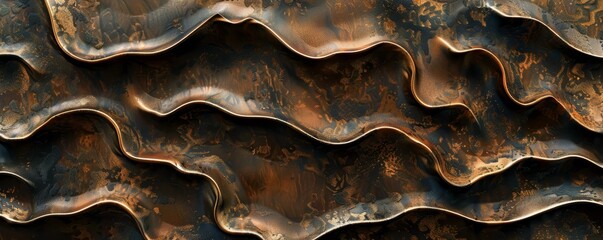 Antique embossed bronze metal texture, abstract background