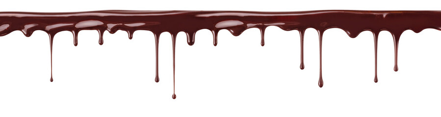 滴り落ちる、液状のチョコレートの背景テクスチャー
