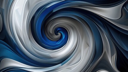 A creative LinkedIn background with an abstract design of swirling colors in corporate blue and grey, ideal for professionals in creative industries.