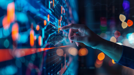 A picture of a graph of forex, stock, and cryptocurrency. This relates to fintech and finance concepts.