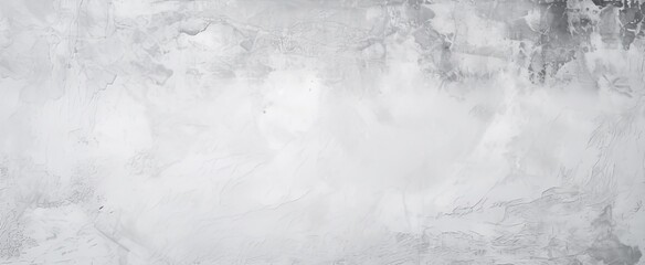 White Grunge Texture and Distressed Concrete Wall Background: A Monochrome Banner for Design and Presentation with Ample Copy Space and a Grainy Film Filter Effect for Ultra-Realistic Visuals.