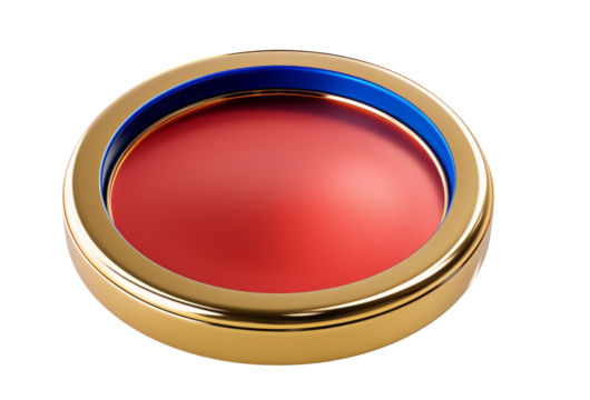3d coin icon, red, green, blue, gold color