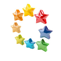 3d credit rating icon, colorful