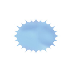 水色ギザギザ吹き出し_水彩風