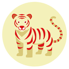 一个老虎的矢量图