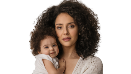 Happy Mother's day isolated on transparent background, Generative ai.