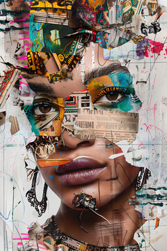 Chaotic Email Newsletter: Mismatched Fonts, Nonsensical Graphics, Rambling Text, Unhinged Creativity in Tribal and Ethnic Art Style