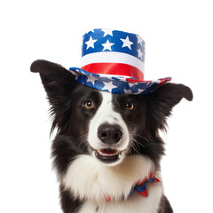 Border Collie American Flag - 4