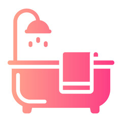 bathtub gradient icon