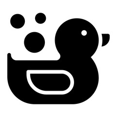 rubber duck glyph icon