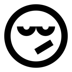 unamused emote smiley line icon 