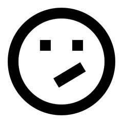 confused emote smiley line icon 