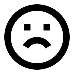 frown emote smiley line icon 