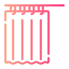 shower curtains gradient icon