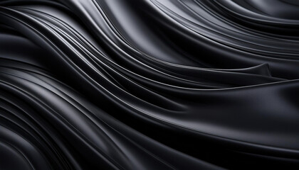 Naklejka premium black satin fabric silk background