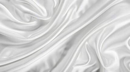 White ripple silk fabric surface, display as background. copy space, mockup, presentation.	