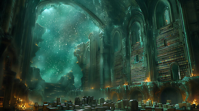 illustration of a secret society of magicians alchemists and mystics gathering in hidden sanctuaries to study ancient texts perform arcane rituals and unlock the secrets of the universe