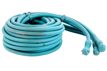 Garden hose, isolated white background, PNG di-cut style, realistic photo style, object as model