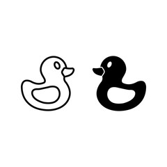 Duck icon. animal sign color editable