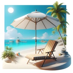 Obraz premium PNG Beach Chair umbrella chair furniture